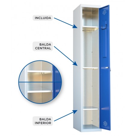 Baldas Adicionales para taquillas de 1 Puerta