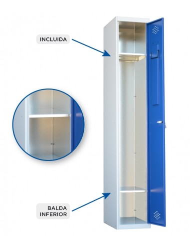 Baldas Adicionales para taquillas de 1 Puerta