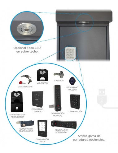 Taquillas carga móviles y tablets